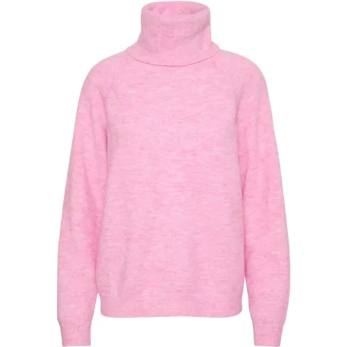 Rosa Rollkragenpullover , Damen, Größe: 2XL - Saint Tropez - Modalova