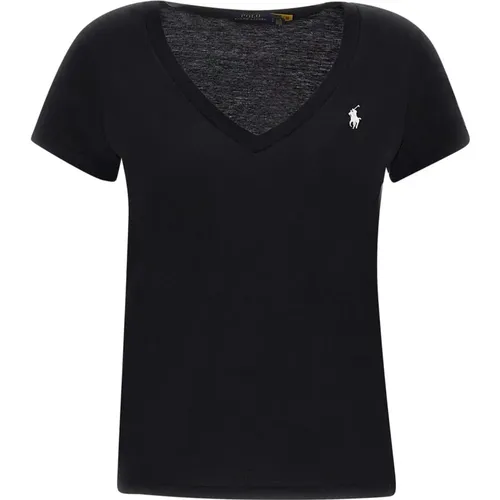 Schwarze Polo T-Shirts und Polos , Damen, Größe: XS - Ralph Lauren - Modalova