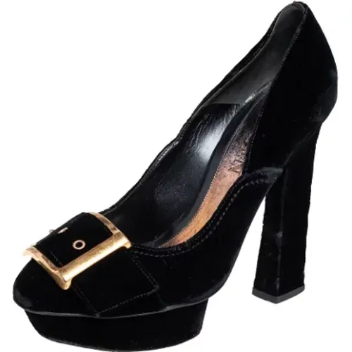 Pre-owned Pumps, female, , Size: 9 US Pre-owned Velvet heels - Alexander McQueen Pre-owned - Modalova