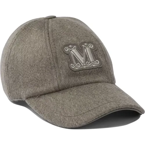 Caps, female, , Size: 58 CM Grey Trucker Hat Accessories - Max Mara - Modalova