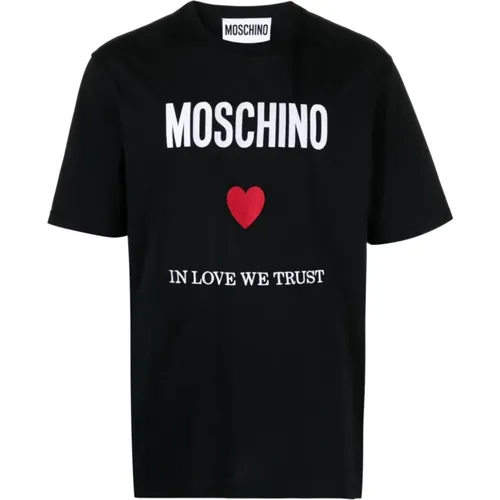 T-shirts and Polos , male, Sizes: M, S - Moschino - Modalova