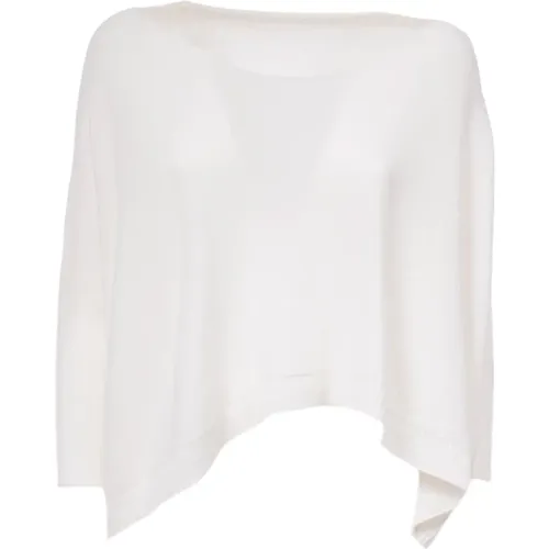 Cashmere Sweater with Wide Neck and 3/4 Sleeves , female, Sizes: XS/S - Le Tricot Perugia - Modalova