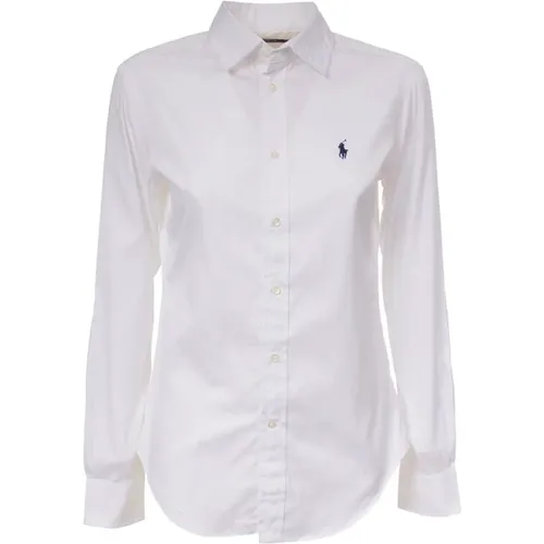 Oxford Cotton Shirt with Embroidered Pony , female, Sizes: 2XL, XL, L, 3XL, 4XL - Polo Ralph Lauren - Modalova
