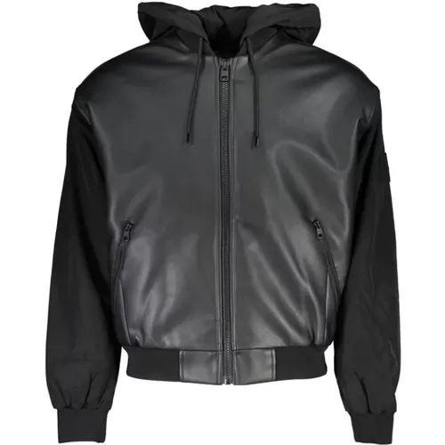 Jacket with Contrast Stripes and Hood , male, Sizes: L, S, XS, M - Calvin Klein - Modalova