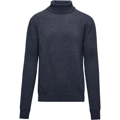 Turtlenecks, male, , Size: M Basic Wool Blend Turtleneck - BomBoogie - Modalova