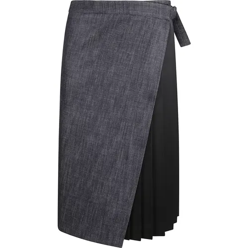 Midi Skirts, female, , Size: L Denim Midi Skirt - True Royal - Modalova