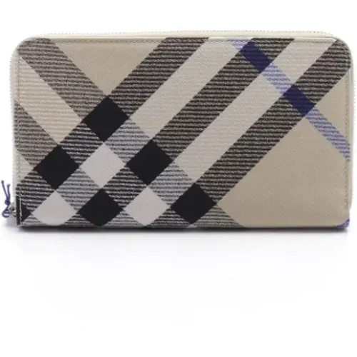 Pre-owned Wallets, male, , Size: ONE SIZE Pre-owned Canvas wallets - Burberry Vintage - Modalova