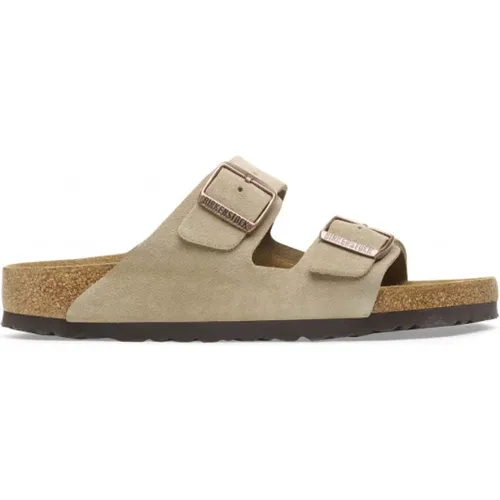 Sliders, male, , Size: 11 US Soft Suede Sandal - Birkenstock - Modalova