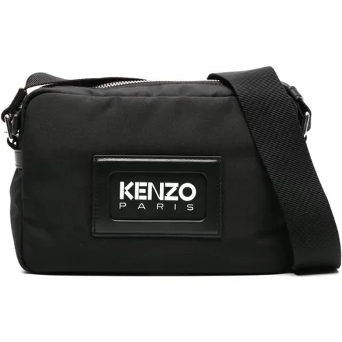 Embossed Logo Crossbody Bag , male, Sizes: ONE SIZE - Kenzo - Modalova