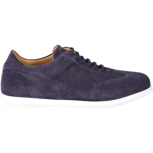 Minimal Oxford Suede Sneaker , Herren, Größe: 41 1/2 EU - Testoni - Modalova