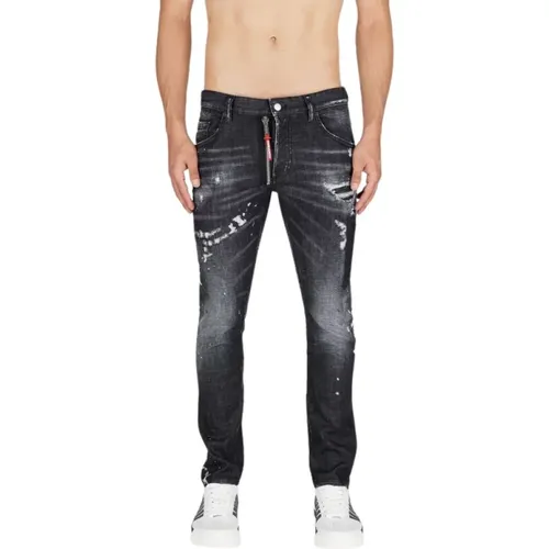 Skater Jeans mit Doppelreißverschluss Detail - Dsquared2 - Modalova