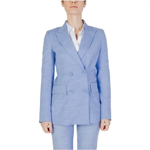 Blazers, female, , Size: L Light Lapel Collar Blazer - Sandro Ferrone - Modalova