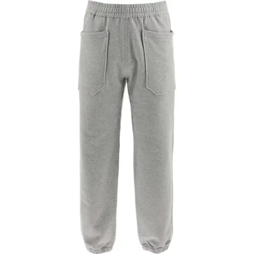 Sweatpants, male, , Size: XL Cotton Sweatpants with Elastic Waistband - Ermenegildo Zegna - Modalova