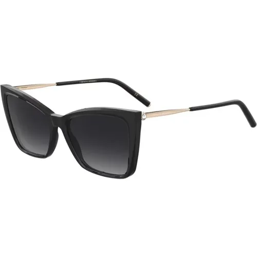 Schwarze Gold Sonnenbrille für Frauen - Carolina Herrera - Modalova