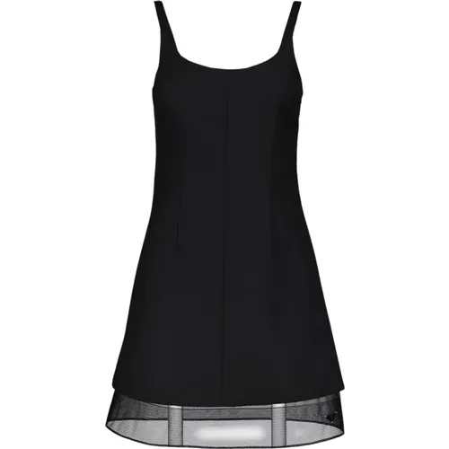 Short Flared Dress with Thin Straps , female, Sizes: XS, 2XS - Prada - Modalova