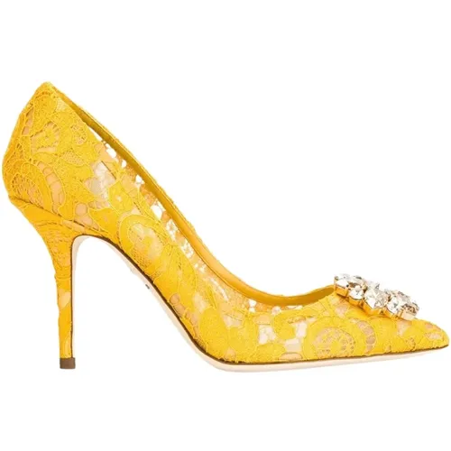 Lace Court Shoes , female, Sizes: 2 1/2 UK, 4 1/2 UK - Dolce & Gabbana - Modalova