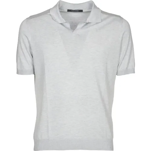 Mens Clothing T-Shirts Polos Grey Ss24 , male, Sizes: L - Tagliatore - Modalova