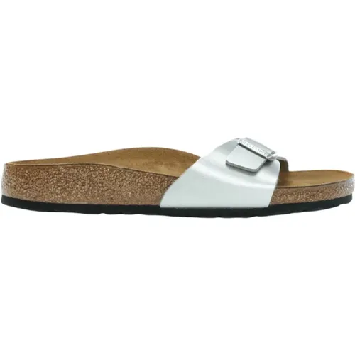 Silver Madrid Sandals for Women , female, Sizes: 7 UK - Birkenstock - Modalova