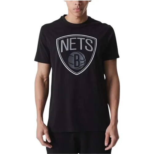 T-Shirts, male, , Size: L NBA Brooklyn Nets Outline Tee T-shirt - new era - Modalova