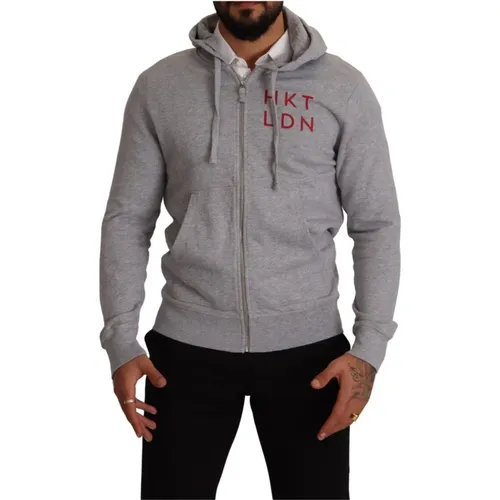 Zip-throughs, male, , Size: S Zip Hooded Cotton Sweatshirt Sweater - Hackett - Modalova