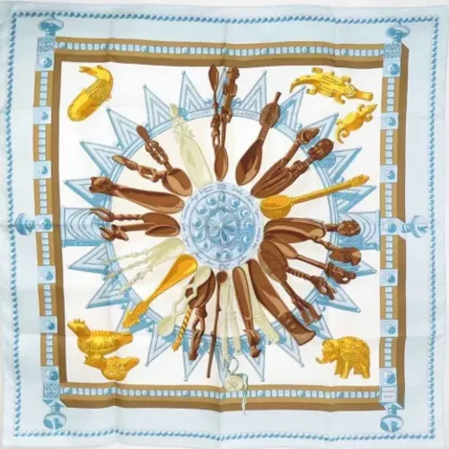 Pre-owned Scarves, female, , Size: ONE SIZE Pre-owned Silk scarves - Hermès Vintage - Modalova