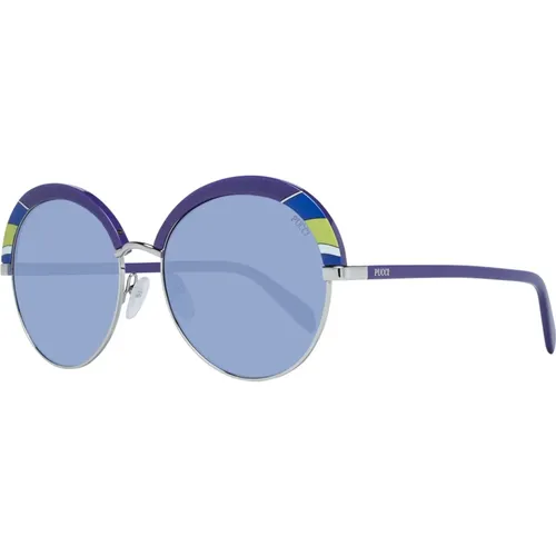 Sunglasses, unisex, , Size: ONE SIZE Oval Sunglasses Gradient Blue Lenses - EMILIO PUCCI - Modalova