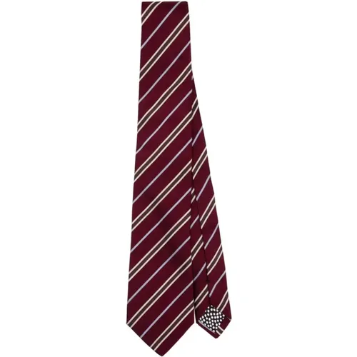 Zigzag Stripe Men's Tie , male, Sizes: ONE SIZE - PS By Paul Smith - Modalova