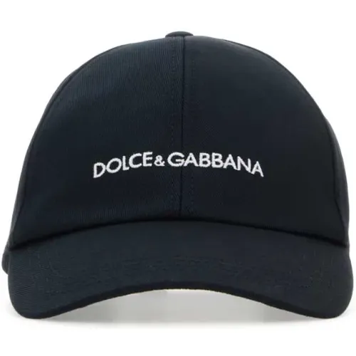 Caps, male, , Size: 58 CM Midnight Baseball Cap - Dolce & Gabbana - Modalova