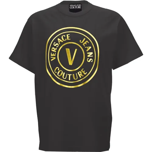 Schwarze T-Shirt und Polo Kollektion - Versace Jeans Couture - Modalova
