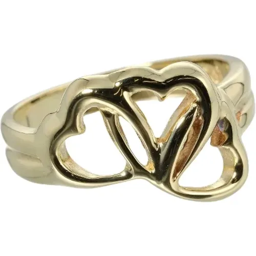 Triple Heart Gold Ring , female, Sizes: ONE SIZE - Tiffany & Co. Pre-owned - Modalova
