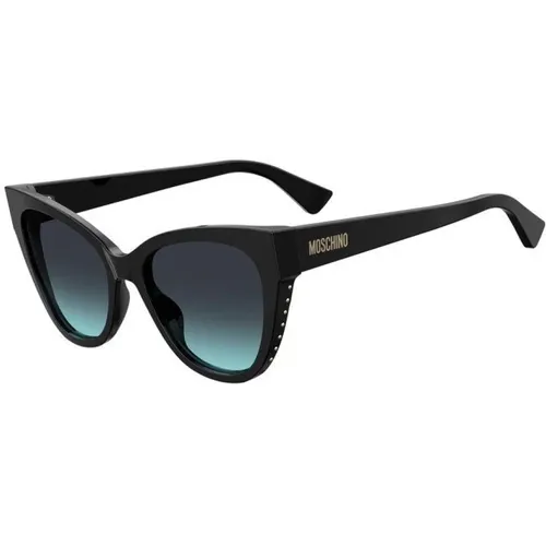Stilvolle Sonnenbrille in Schwarz und Grau - Moschino - Modalova