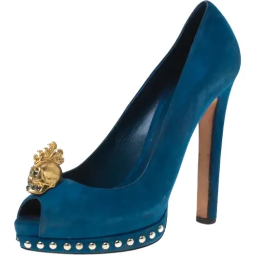 Pre-owned Pumps, female, , Size: 9 1/2 US Pre-owned Suede heels - Alexander McQueen Pre-owned - Modalova