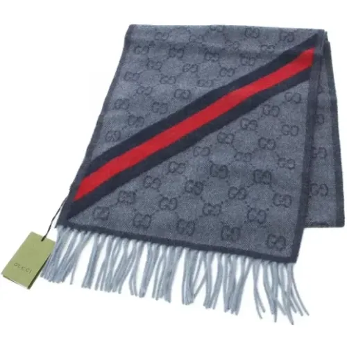 Pre-owned Scarves, male, , Size: ONE SIZE Pre-owned Wool scarves - Gucci Vintage - Modalova