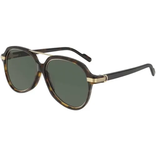 Havana Green Sunglasses, Stylish and Durable , unisex, Sizes: 57 MM - Cartier - Modalova