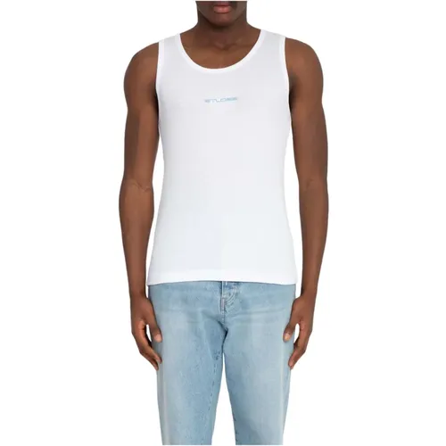 Weißes Ripp Tank Top , Herren, Größe: M - Études - Modalova