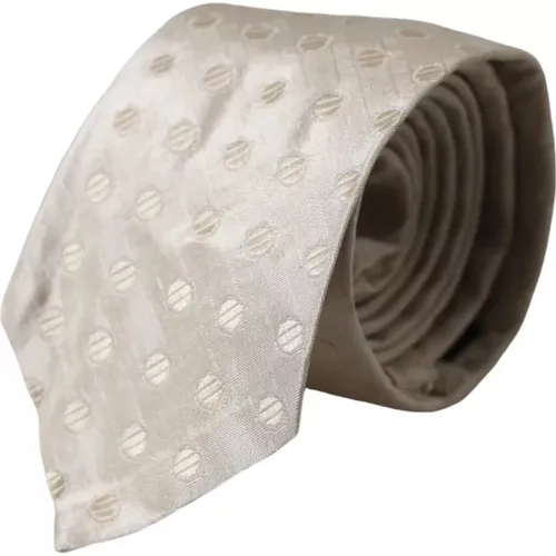 Ties, male, , Size: ONE SIZE Polka Dot Silk Tie Classic Adjustable Men - Dolce & Gabbana - Modalova