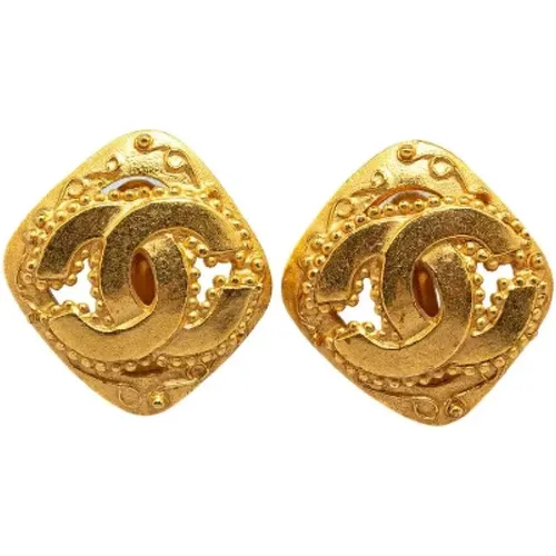 Pre-owned Jewellery, female, , Size: ONE SIZE Pre-owned Metal earrings - Chanel Vintage - Modalova