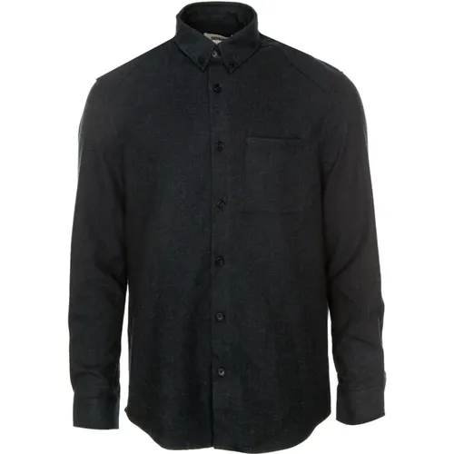 Button-Down Overshirt aus gebürstetem Baumwolltwill , Herren, Größe: L - drykorn - Modalova