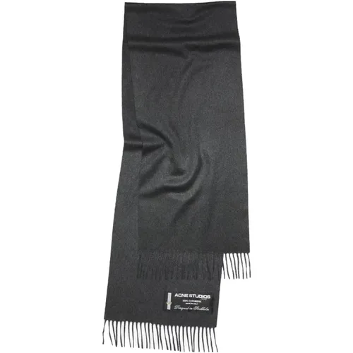 Fringed Cashmere Scarf , male, Sizes: ONE SIZE - Acne Studios - Modalova