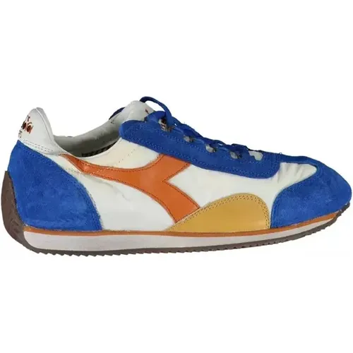 Sneakers, female, , Size: 6 1/2 US Contrasting Lace Sneakers with Unique Design - Diadora - Modalova