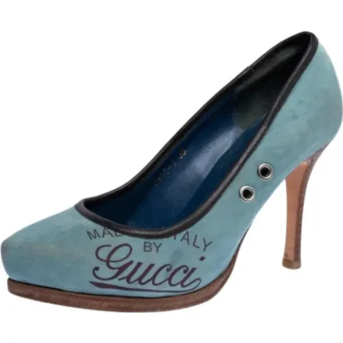 Pre-owned Pumps, female, , Size: 5 US Pre-owned Suede heels - Gucci Vintage - Modalova