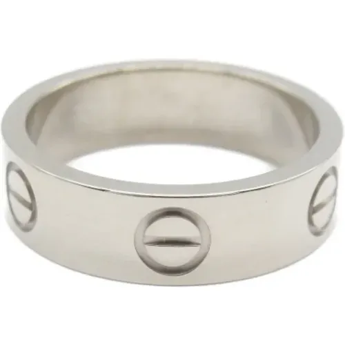 Pre-owned Jewellery, female, , Size: ONE SIZE Pre-owned White Gold rings - Cartier Vintage - Modalova