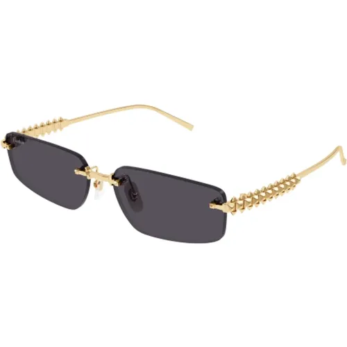 Sunglasses, unisex, , Size: L Gold Rimless Sunglasses Clash Style - Cartier - Modalova