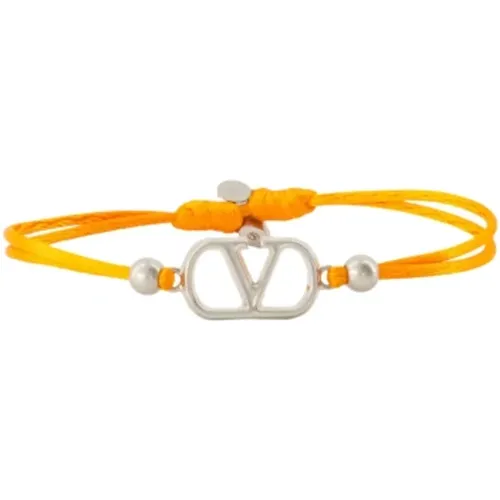 Bracelets, male, , Size: ONE SIZE VLogo Cord Bracelet Spring-Summer 2025 - Valentino Garavani - Modalova