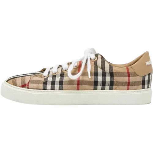 Pre-owned Sneakers, female, , Size: 8 1/2 US Pre-owned Canvas sneakers - Burberry Vintage - Modalova