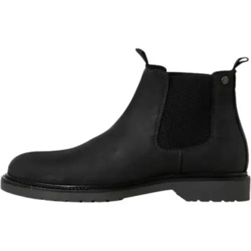 Lederstiefel , Herren, Größe: 41 EU - jack & jones - Modalova