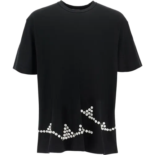 Geometrisches besticktes Button-Up T-Shirt , Herren, Größe: S - Comme des Garçons - Modalova