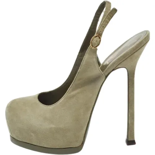 Pre-owned Pumps, female, , Size: 5 US Pre-owned Suede heels - Yves Saint Laurent Vintage - Modalova