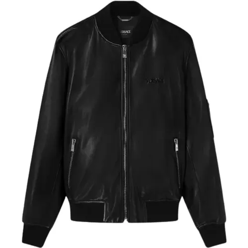 Schwarze Jacken für Männer - Versace - Modalova