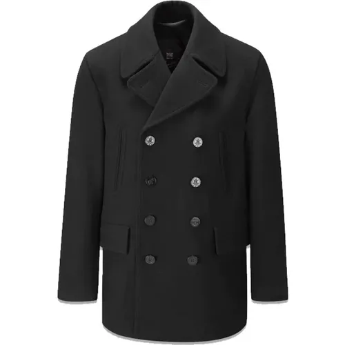 Double-Breasted Coats, male, , Size: XL Churchill Reefer Peacoat -M - Gloverall - Modalova